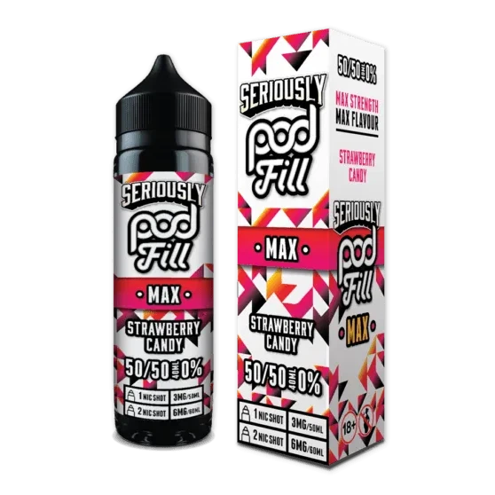 Strawberry Candy Max Shortfill by Seriously Pod Fill. - 40ml-Supergood.