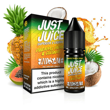 Pineapple, Papaya & Coconut Nic Salt by Just Juice. - 10ml-Supergood.