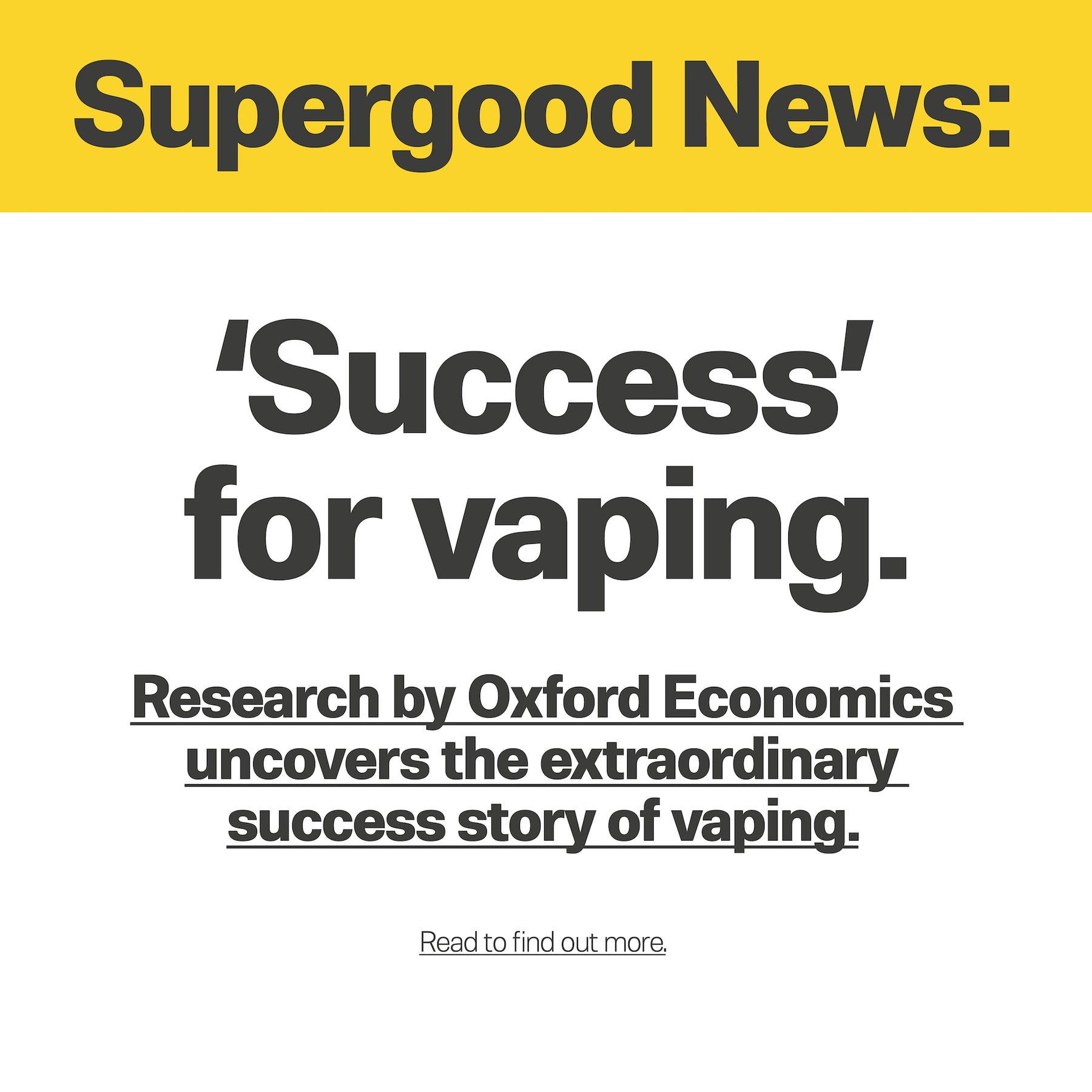 ‘Success’ for vaping.