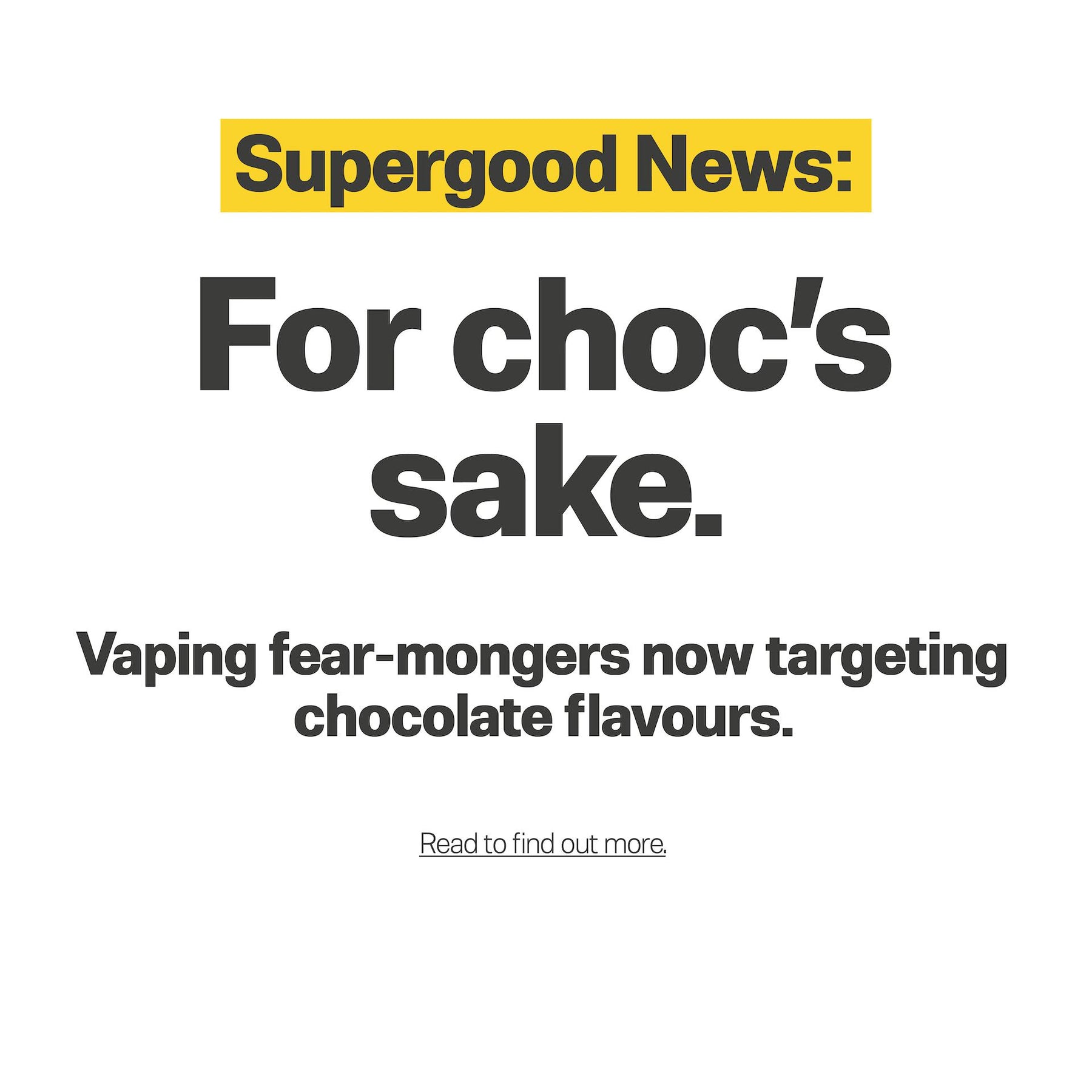 Vaping fear-mongers now targeting chocolate flavours.
