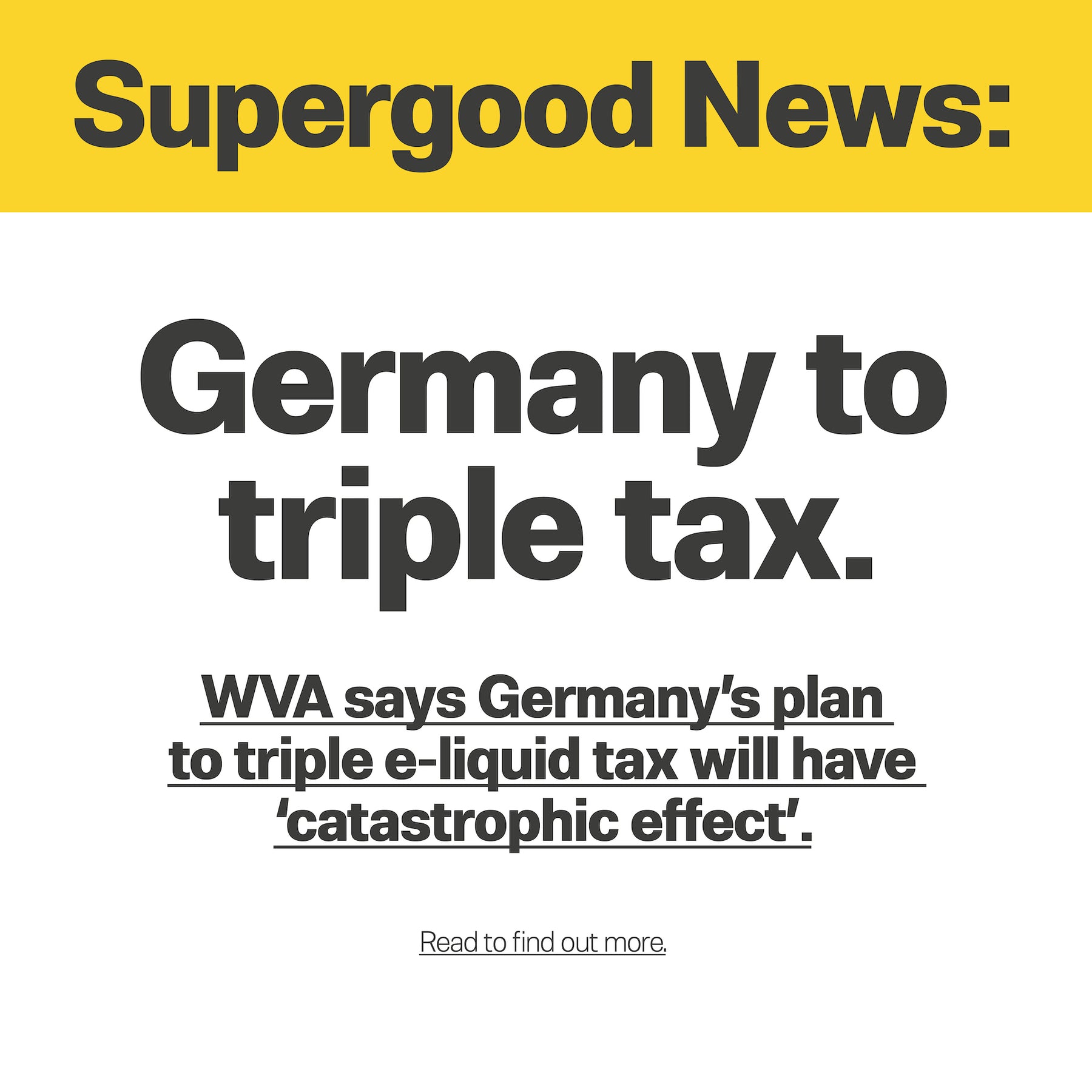Germany to triple tax.