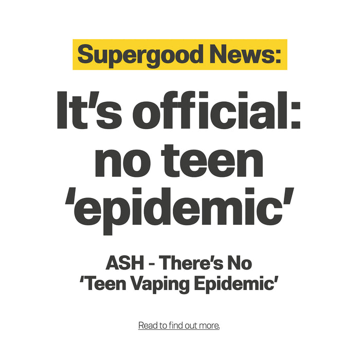 It’s official: “No Teen Vaping Epidemic”.