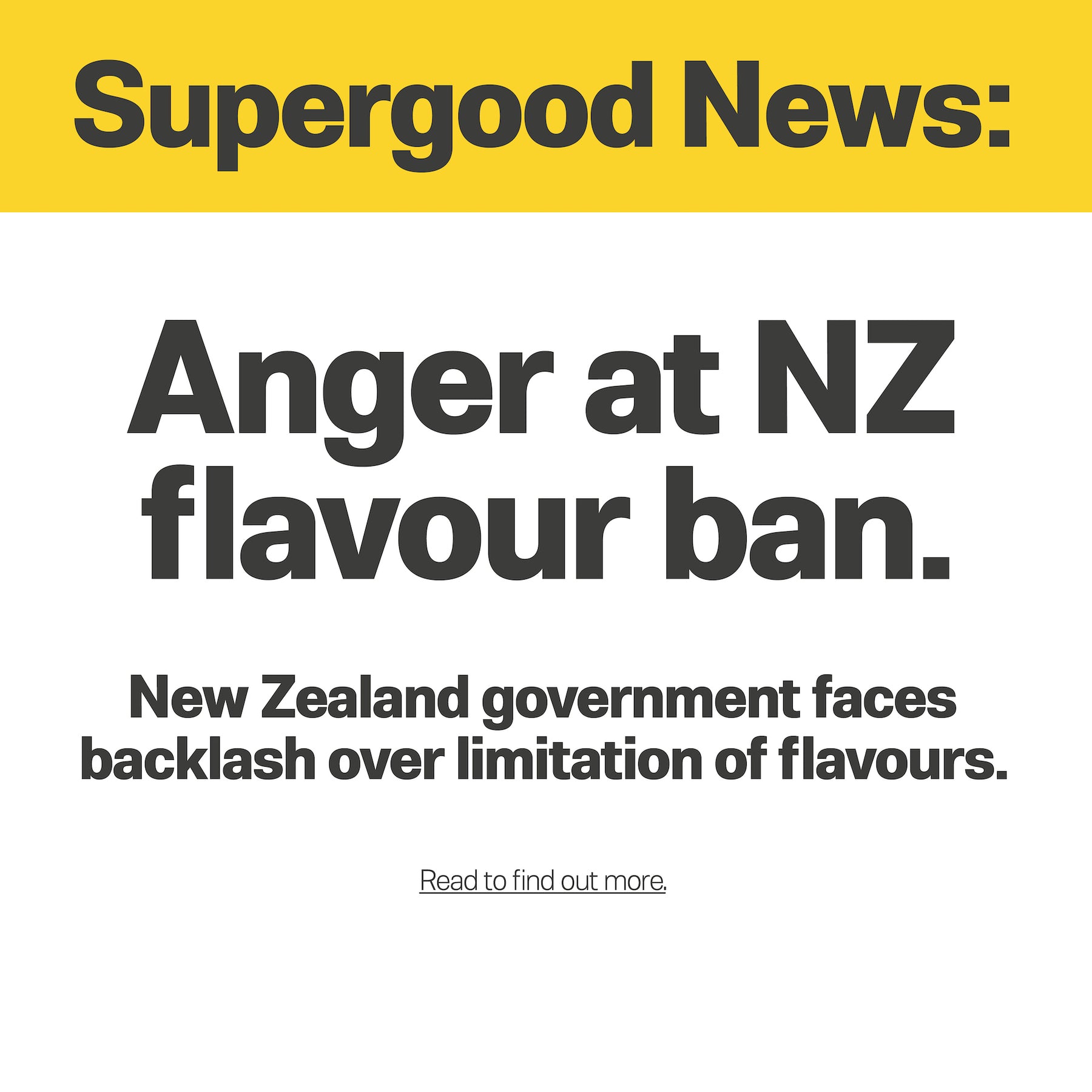 Anger at NZ flavour ban.