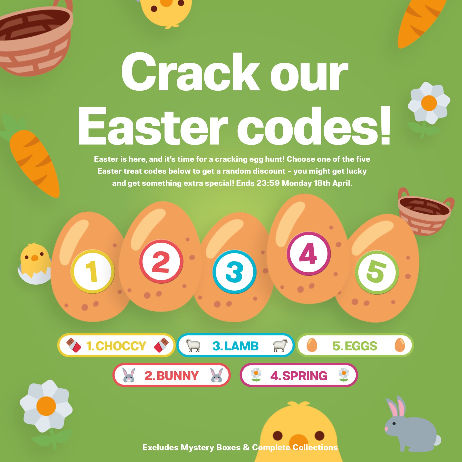 Crack our Easter codes!