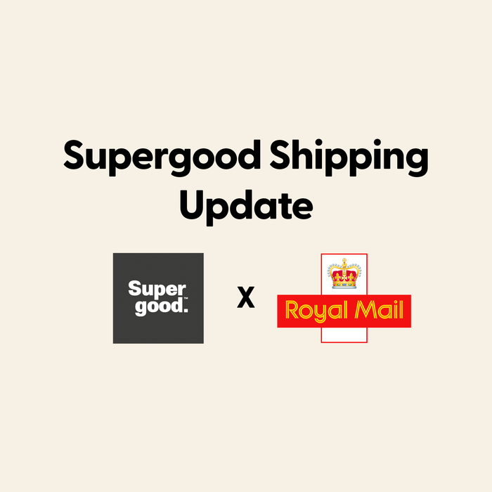 Supergood Shipping Update - Free shipping options now available.