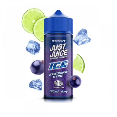 Blackcurrant & Lime On Ice Shortfill by Just Juice. - 100ml-Supergood.