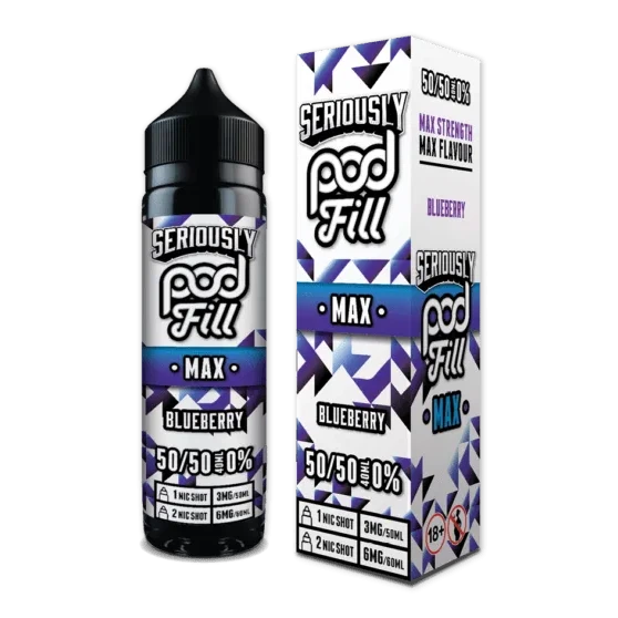 Blueberry Max Shortfill by Seriously Pod Fill. - 40ml