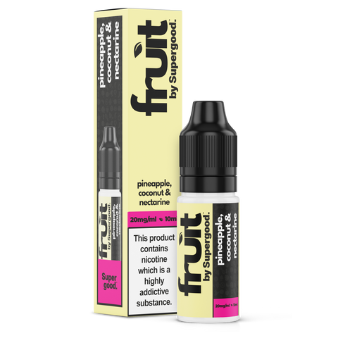 Pineapple, Coconut & Nectarine Nic Salt - Fruit by Supergood. - 10ml | We Are Supergood. Pineapple, Coconut & Nectarine Nic Salt - Fruit by Supergood. - 10ml | We Are Supergood.
