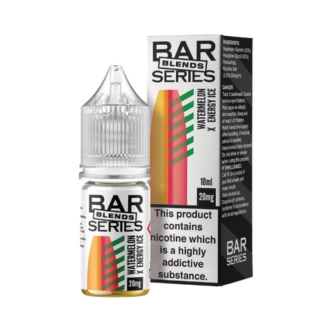 Watermelon x Energy Ice Nic Salt by Bar Series Blends. - 10ml