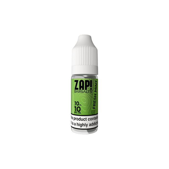 Fresh Mint Nic Salt by Zap! Bar Salts. - 10ml-Supergood.
