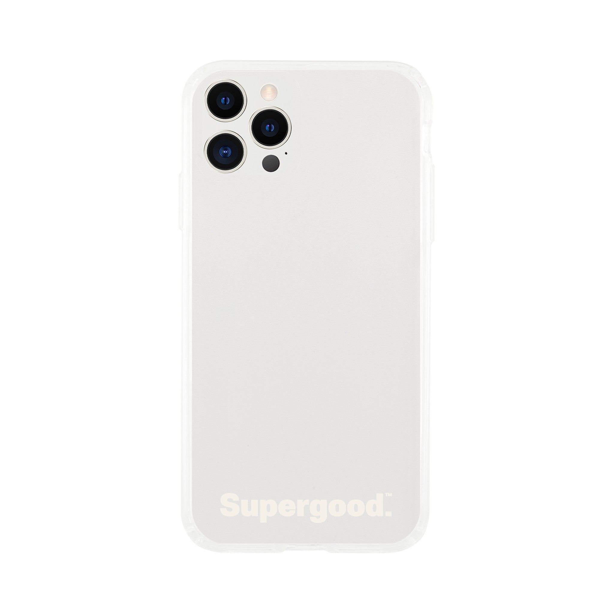 White Text Clear Case for iPhone by Supergood.-Supergood.