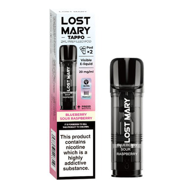Blueberry Sour Raspberry Tappo Pods by Lost Mary.-Supergood.