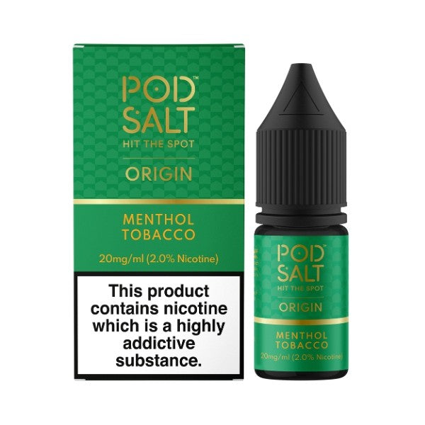 Menthol Tobacco Nic Salt by Pod Salt Origin. - 10ml