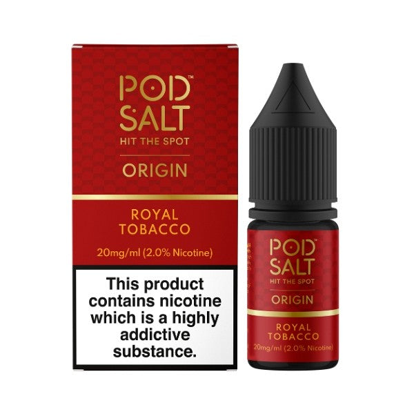 Royal Tobacco Nic Salt by Pod Salt Origin. - 10ml
