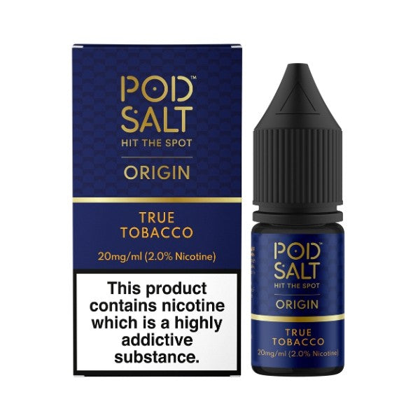 True Tobacco Nic Salt by Pod Salt Origin. - 10ml