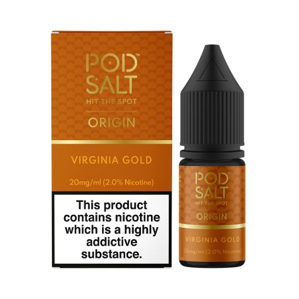 Virginia Gold Nic Salt by Pod Salt Origin.  - 10ml