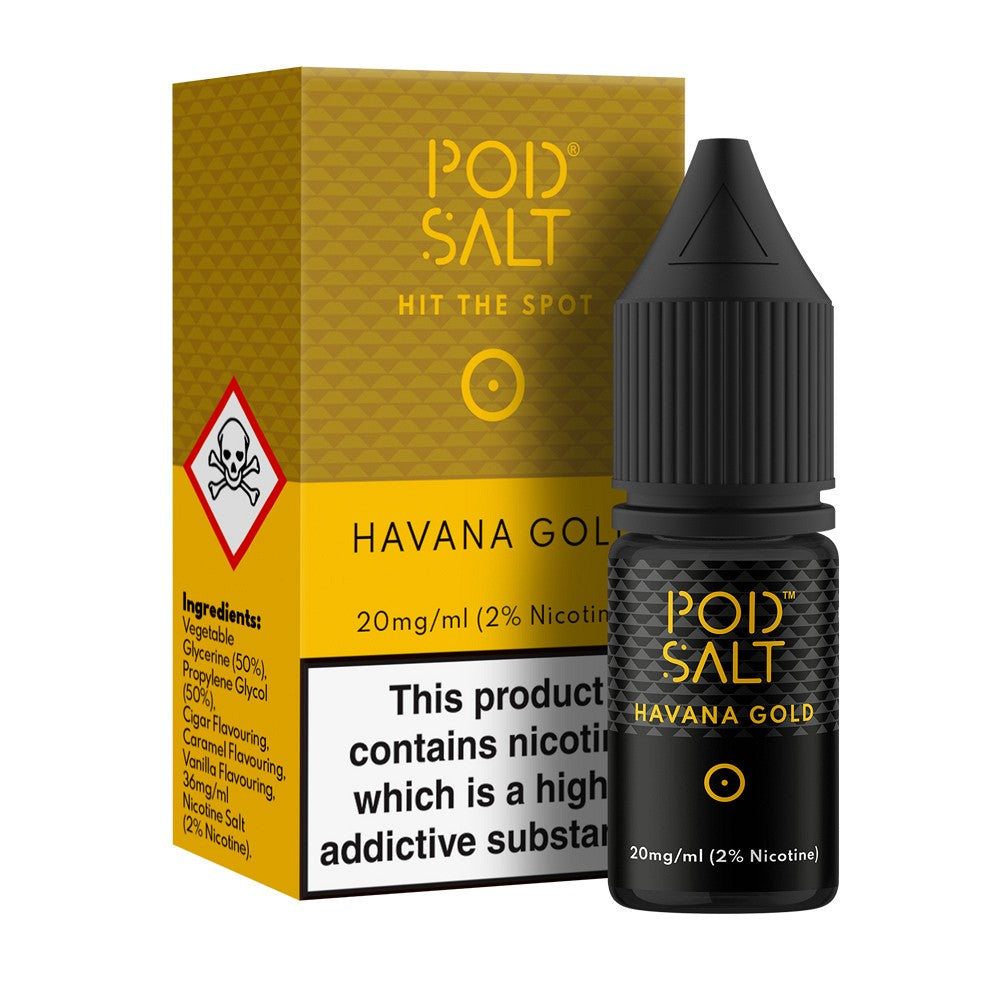 Havana Gold Nic Salt by Pod Salt.  - 10ml
