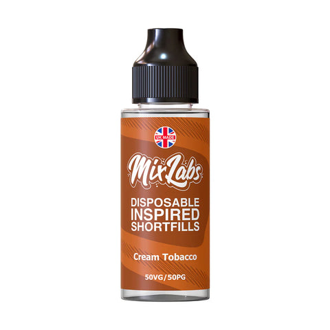 Cream Tobacco Shortfill by Mix Labs. - 100ml