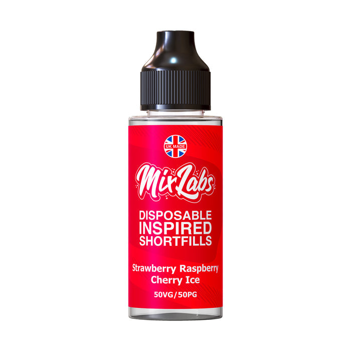 Strawberry Raspberry Cherry Ice Shortfill by Mix Labs. - 100ml-Supergood.