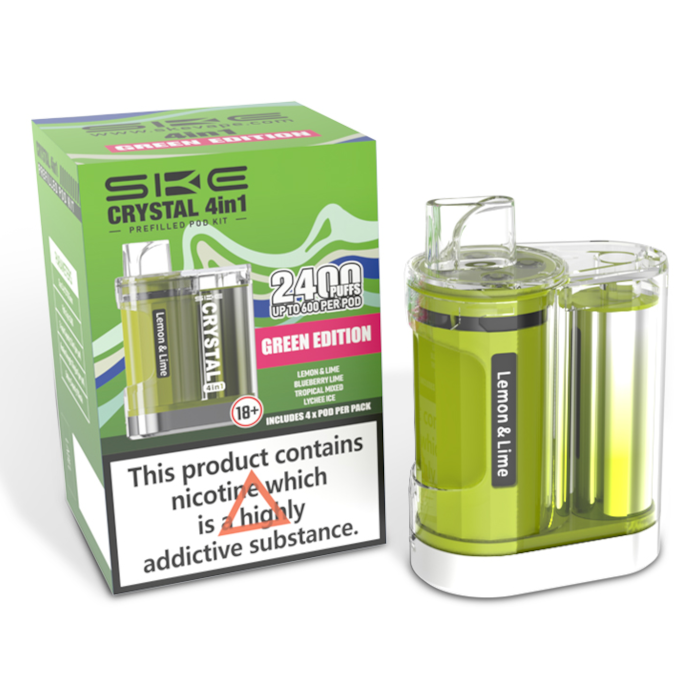 Crystal 4 in 1 2400 Pod Kit-Green Edition Disposable by SKE.-Supergood.